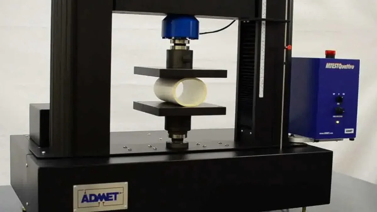 دستگاه آزمون خمش فشاری پروفیل PVC-U 3 دستگاه آزمون خمش فشاری پروفیل PVC-U